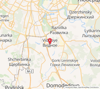 Map of Widnoje, Moscow Oblast