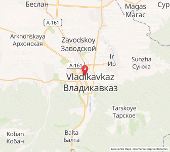 Map of Wladikawkas, North Ossetia–Alania
