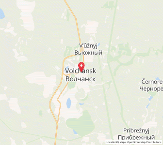 Map of Volchansk, Sverdlovsk Oblast