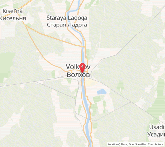 Map of Wolchow, Leningradskaya Oblast'