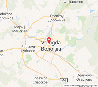 Map of Wologda, Vologda Oblast