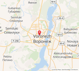 Map of Woronesch, Voronezh Oblast