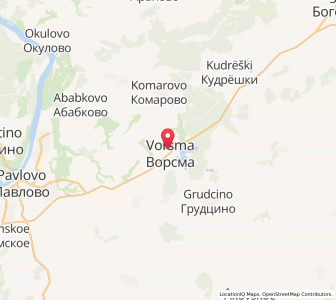 Map of Worsma, Nizhny Novgorod Oblast