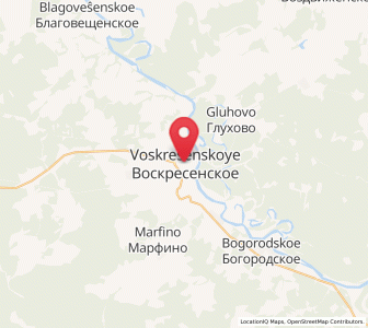 Map of Voskresenskoye, Nizhny Novgorod Oblast
