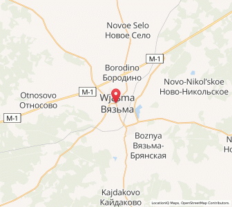 Map of Wjasma, Smolensk Oblast
