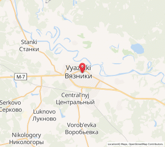 Map of Vyazniki, Vladimir Oblast