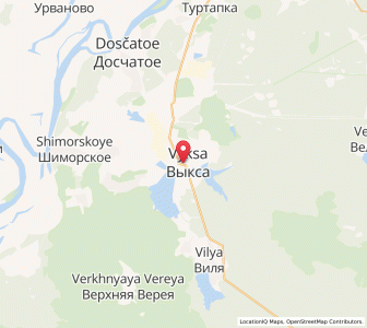 Map of Wyksa, Nizhny Novgorod Oblast