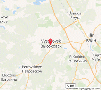 Map of Wyssokowsk, Moscow Oblast