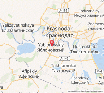 Map of Jablonowski, Adygeya Republic