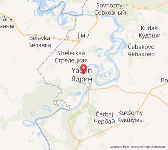 Map of Yadrin, Chuvashia