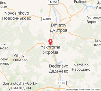 Map of Yakhroma, Moscow Oblast