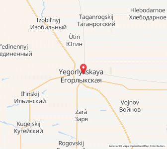 Map of Yegorlykskaya, Rostov