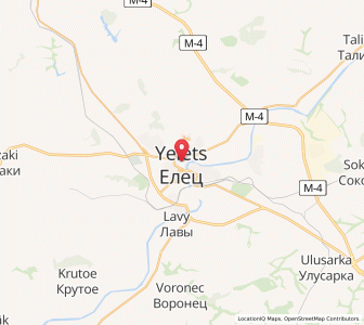 Map of Jelez, Lipetsk Oblast
