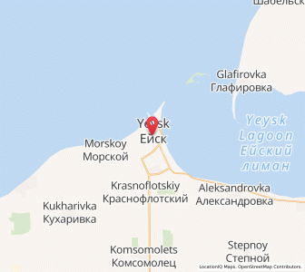 Map of Jeisk, Krasnodar Krai