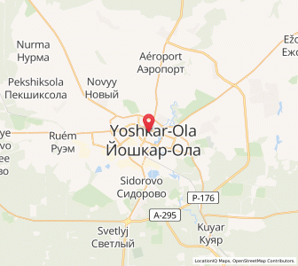 Map of Joschkar-Ola, Mariy-El Republic