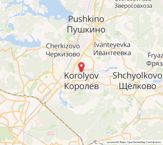 Map of Jubileiny, Moscow Oblast