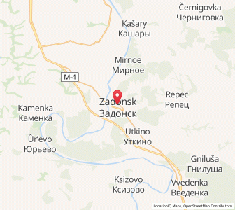 Map of Sadonsk, Lipetsk Oblast