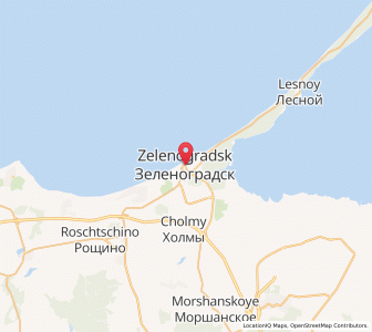 Map of Cranz, Kaliningrad Oblast