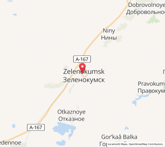 Map of Selenokumsk, Stavropol Kray