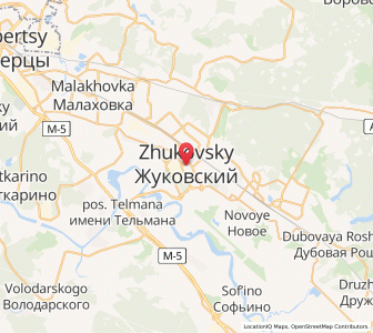 Map of Schukowski, Moscow Oblast