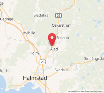 Map of Åled, Halland