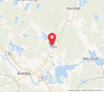 Map of Fors, Dalarna