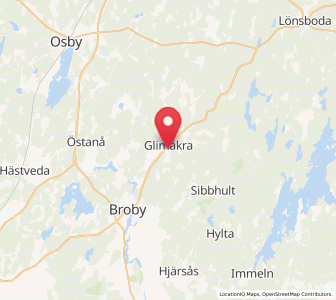Map of Glimåkra, Skåne