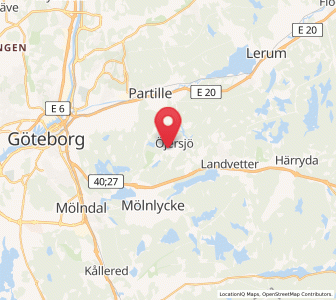 Map of Öjersjö, Västra Götaland