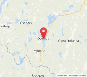 Map of Överlida, Västra Götaland