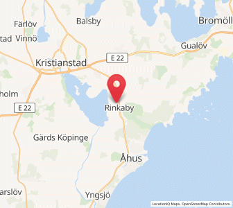 Map of Rinkaby, Skåne
