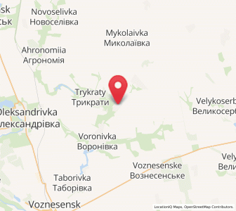 Map of Aktove, Mykolaiv