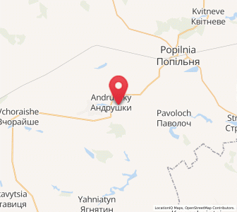 Map of Andrushky, Zhytomyr