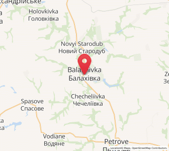 Map of Balakhivka, Kirovohrad