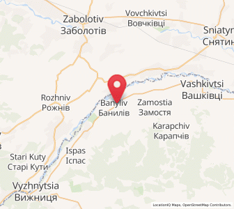 Map of Russisch Banilla, Chernivtsi