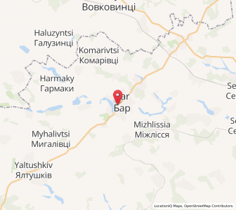 Map of Bar, Vinnytsia
