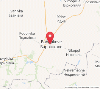 Map of Barwinkowe, Kharkiv