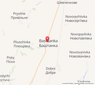 Map of Baschtanka, Mykolaiv