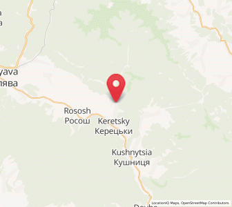 Map of Bereznyky, Transcarpathia