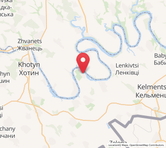 Map of Bernove, Chernivtsi