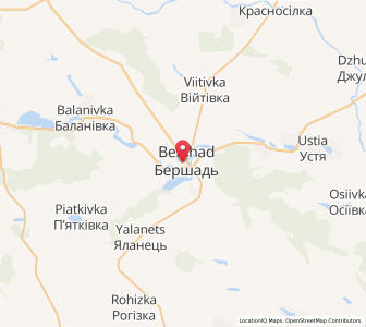 Map of Berschad, Vinnytsia