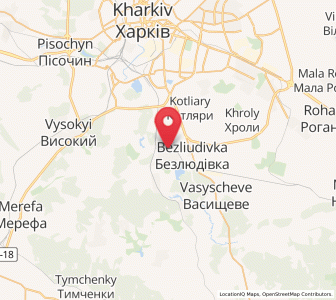 Map of Besljudiwka, Kharkiv