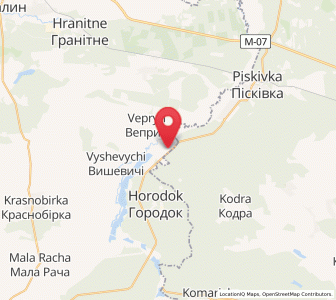 Map of Bila Krynytsia, Zhytomyr