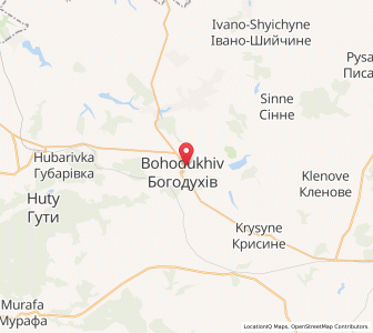 Map of Bohoduchiw, Kharkiv