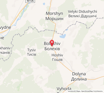 Map of Bolechiw, Ivano-Frankivsk
