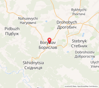 Map of Boryslaw, Lviv