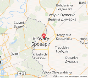 Map of Browary, Kiev