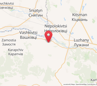 Map of Brusnytsia, Chernivtsi