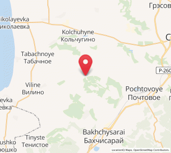 Map of Bryanskoye, Crimea