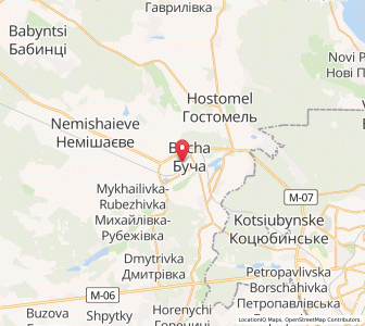 Map of Butscha, Kiev