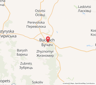 Map of Butschatsch, Ternopil